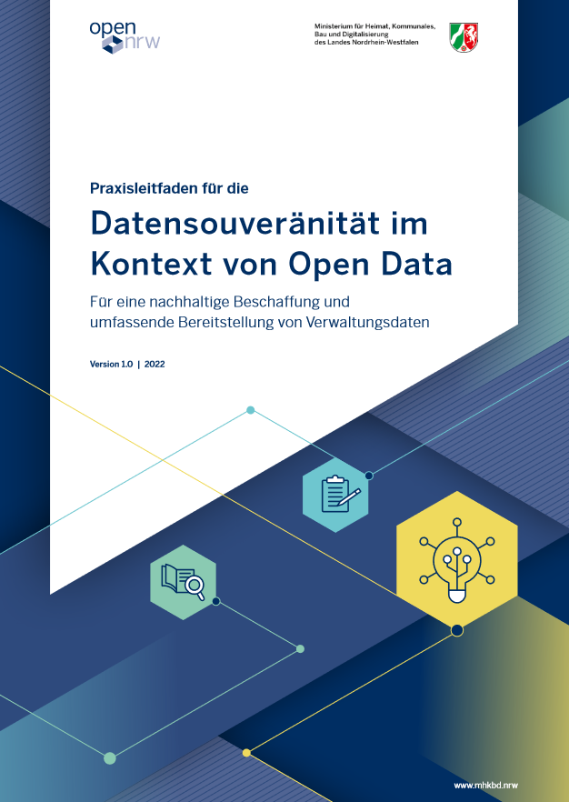 Cover des Praxisleitfadends Datensouveränität im Kontext von Open Data.